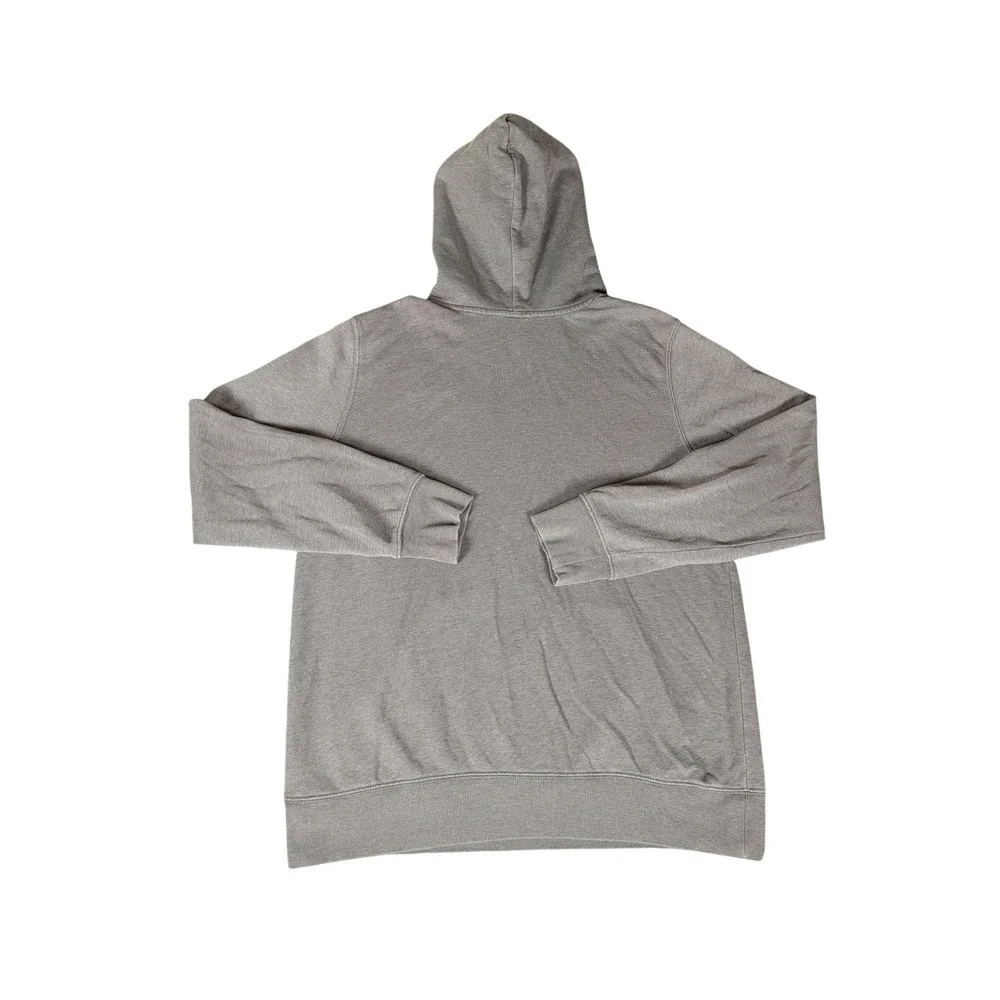 The North Face Mens Half Dome Pullover Hoodie Grey Logo Fleece Sweatshirt L